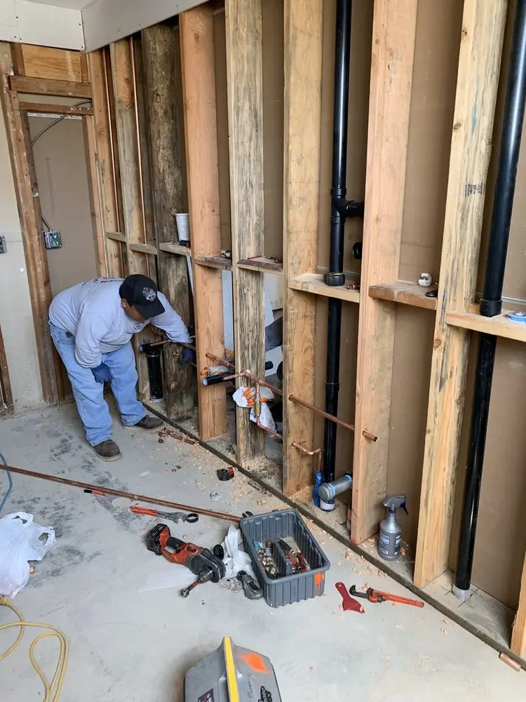 Commercial rough-in plumbing for Water Heater Replacement in Braun Station East